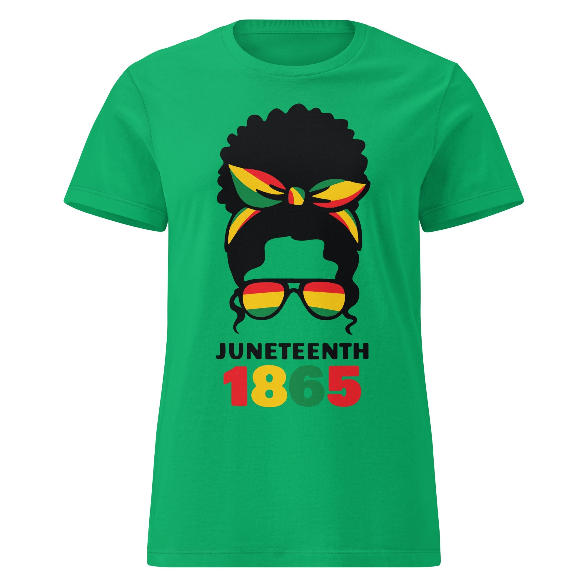 Afro Puff Juneteenth Women's Semi fitted t-shirt